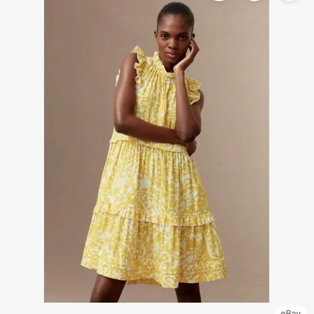 ME + EM Bold Paisley Floral Cheesecloth Frill Swing Dress